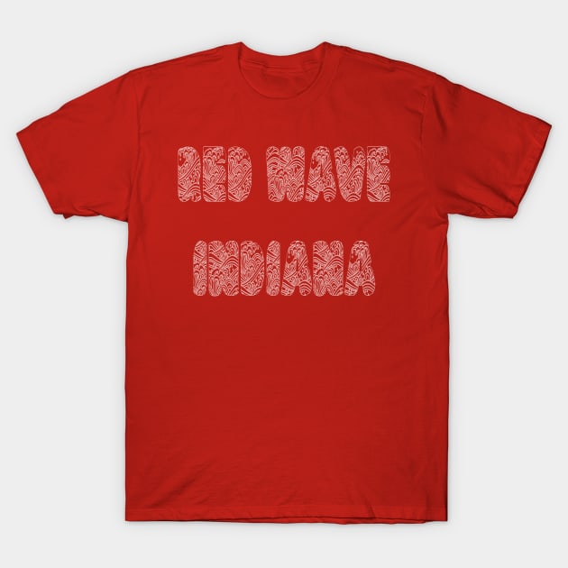 Red Wave Indiana T-Shirt by yayor